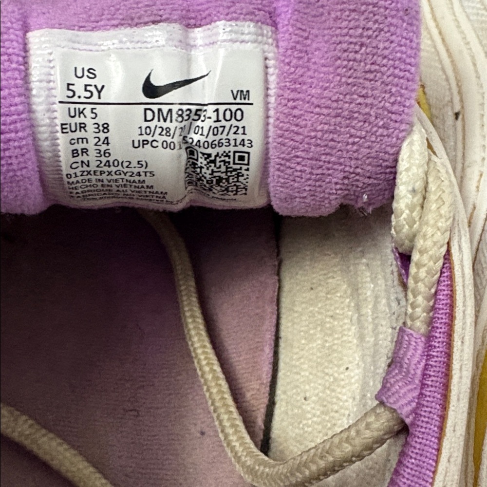 NIKE Air Max 97 (GS) Dawn & Dusk White Multi Girls 5.5Y - Picture 11 of 11